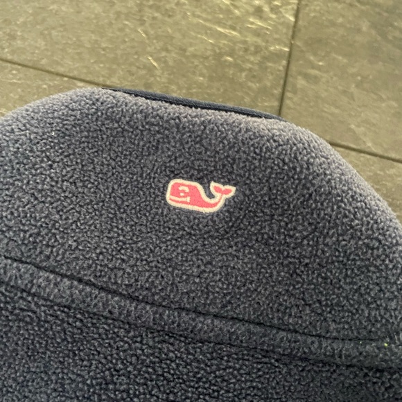 Kids vineyard vines fleece pullover, navy and pink, size: XL (16), like-new cond - Picture 5 of 6